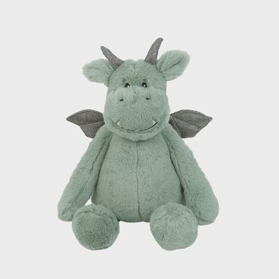 The Dax Dragon Plush from Mon Ami is a soft, adorable stuffed toy designed to resemble a friendly dragon. With its gentle features, including a playful expression and soft, textured fabrics, Dax the dragon has a whimsical, magical charm. It comes in a soft green color with small wings and a huggable body, making it perfect for cuddling. The Dax Dragon Plush combines the enchantment of mythical creatures with a cozy, comforting design, making it an ideal gift or a comforting companion for kids and plush collectors alike.
