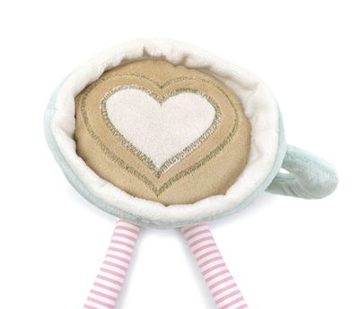 The La La Latte Plush is designed to be a cute and playful addition to any collection, perfect for gifting or for those who love both coffee culture and plush toys. Its charming appearance and softness make it ideal for cuddling or as a decorative piece for a cozy space.