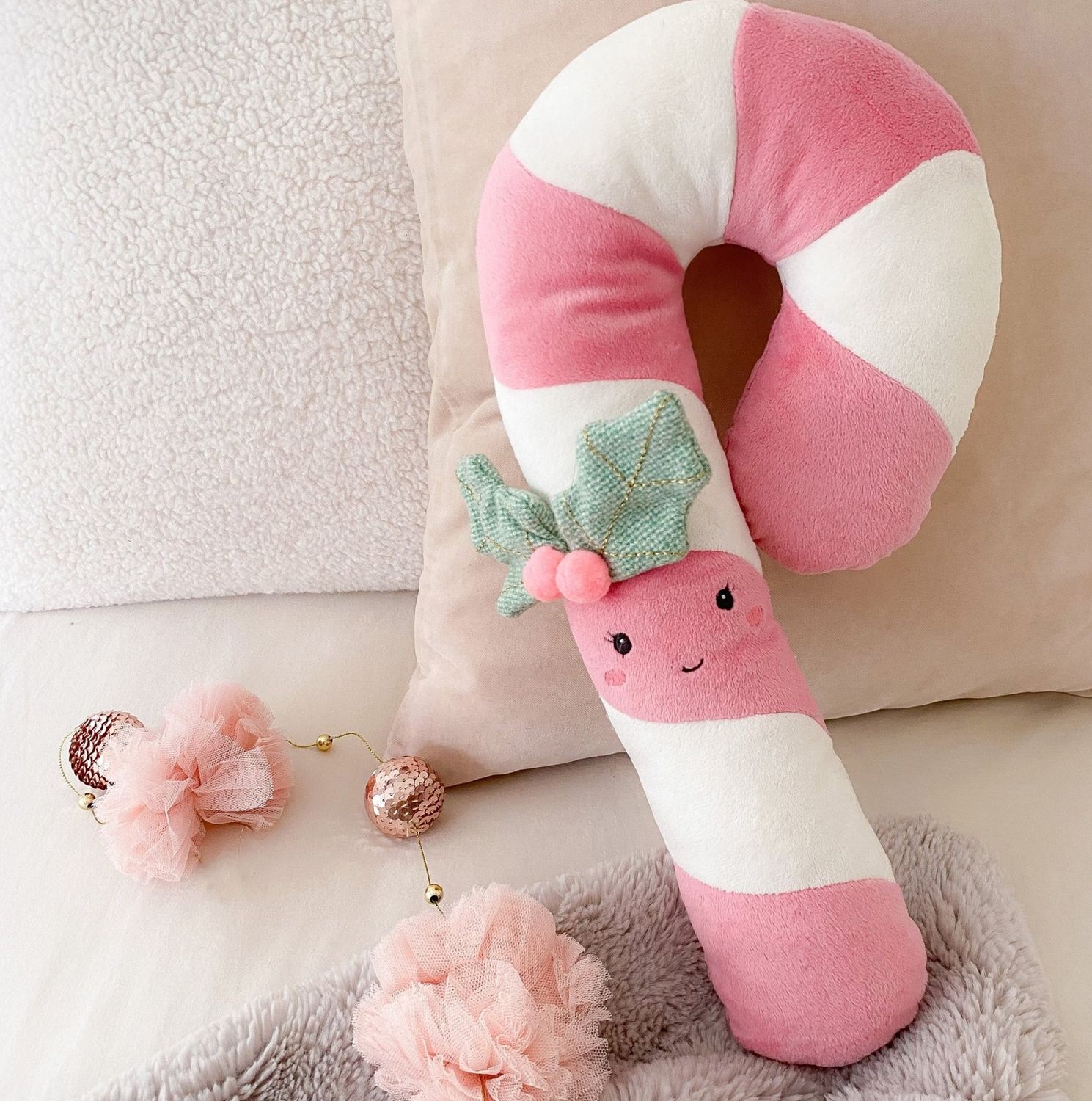 Candy Cane Plush, Color: Pink