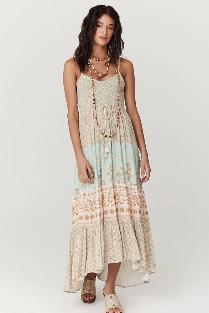 Sweet Nothings Shirred Strappy Dress, Color: Peppermint, Size: XS