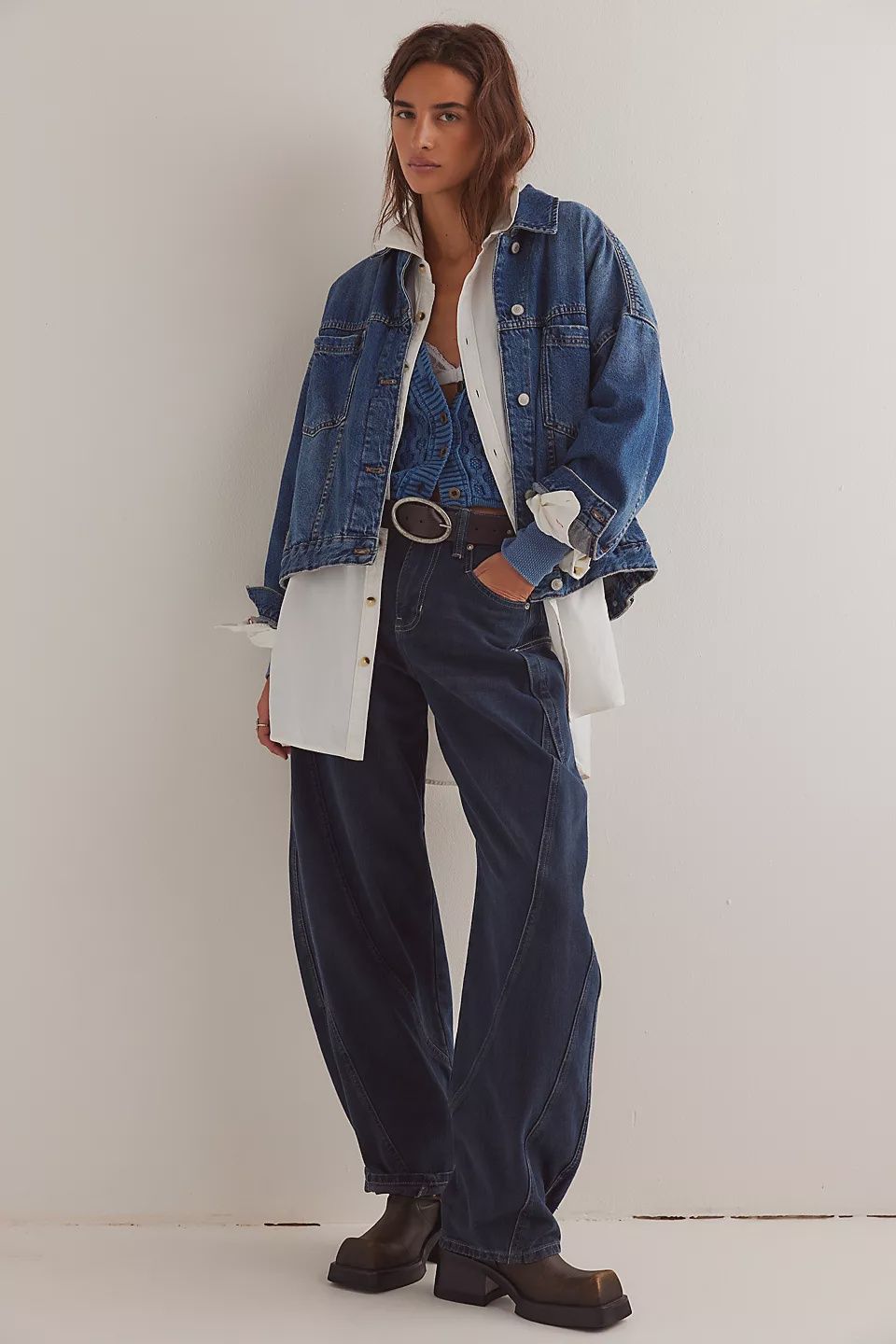 We The Free Opal Swing Denim Jacket, Color: Got The Blues, Size: XS