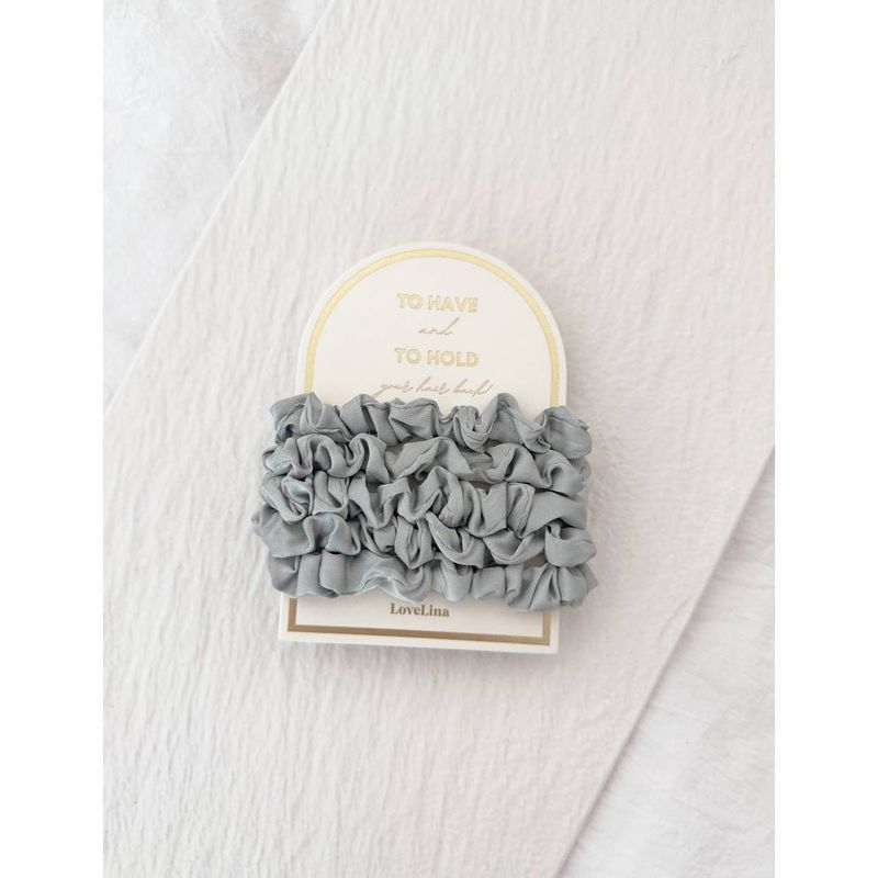 5PC Skinny Silk Hair Tie Scrunchies Set - Gifa
