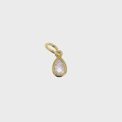 Cz Waterdrop Charm