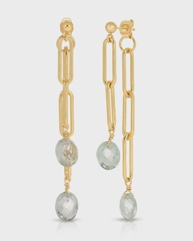Truro Green Amethyst Earrings