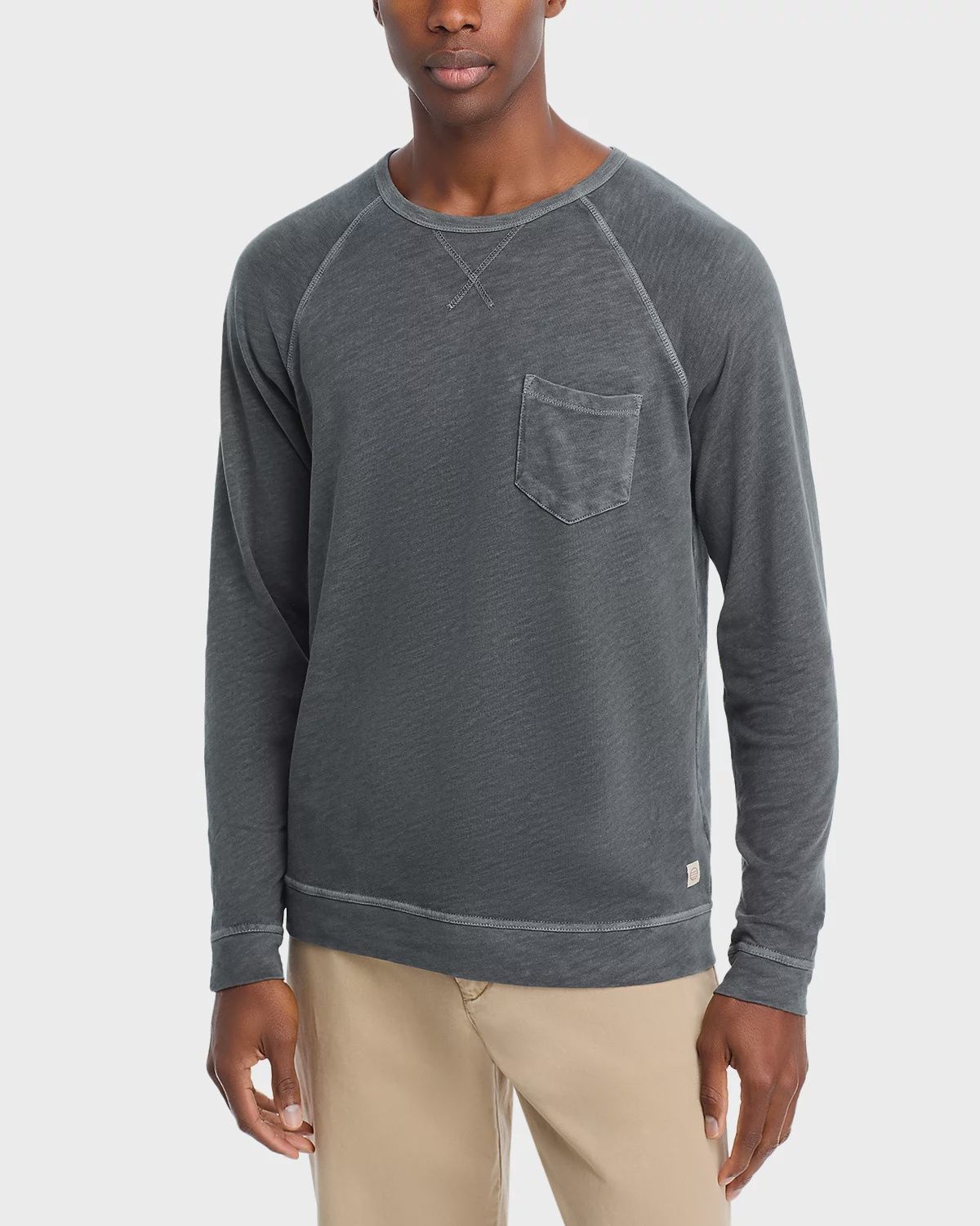 Vintage Heavy Slub Raglan Longsleeve, Color: Forged Iron, Size: M
