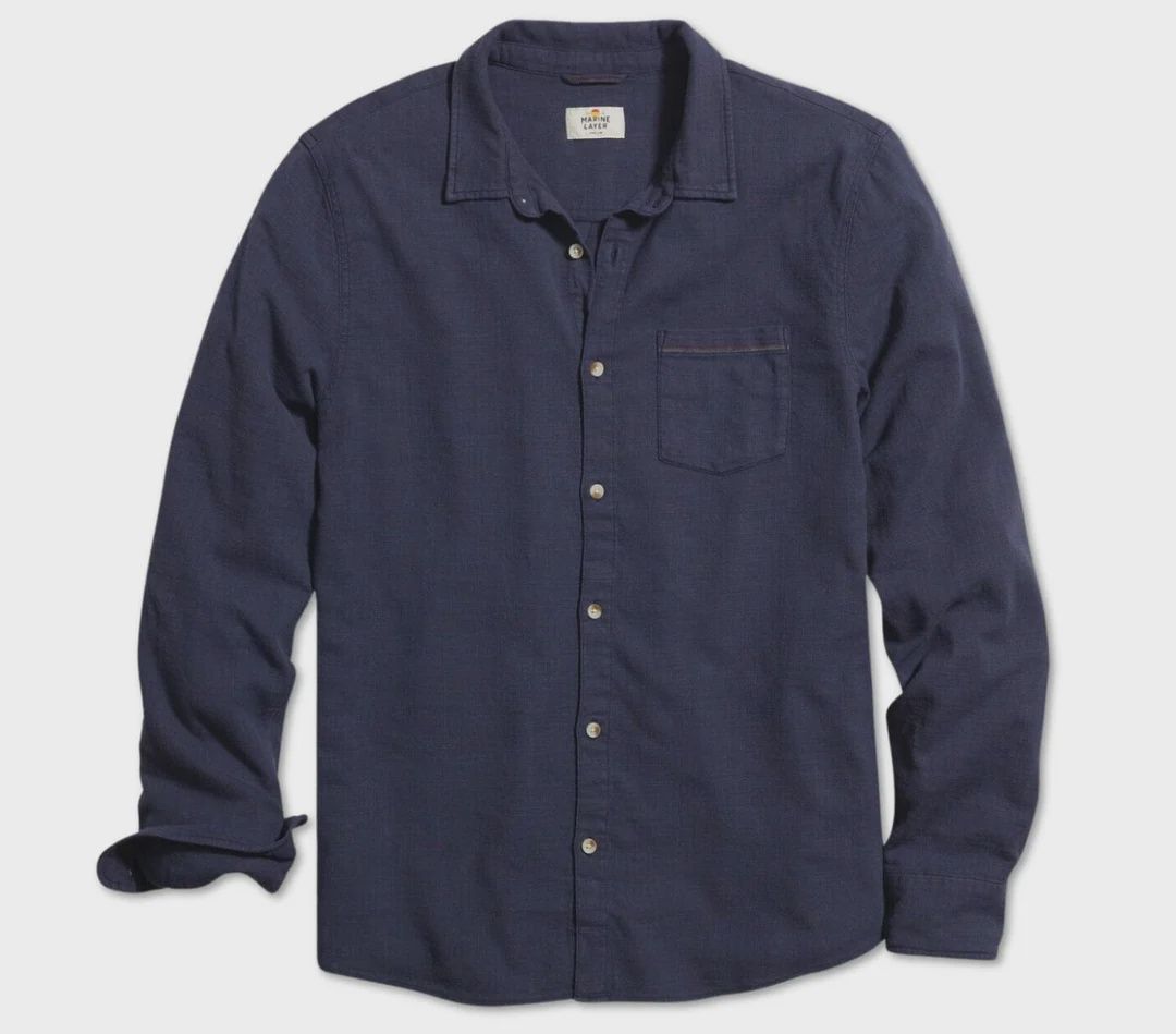 Stretch Selvage LS Shirt - Mood Indigo