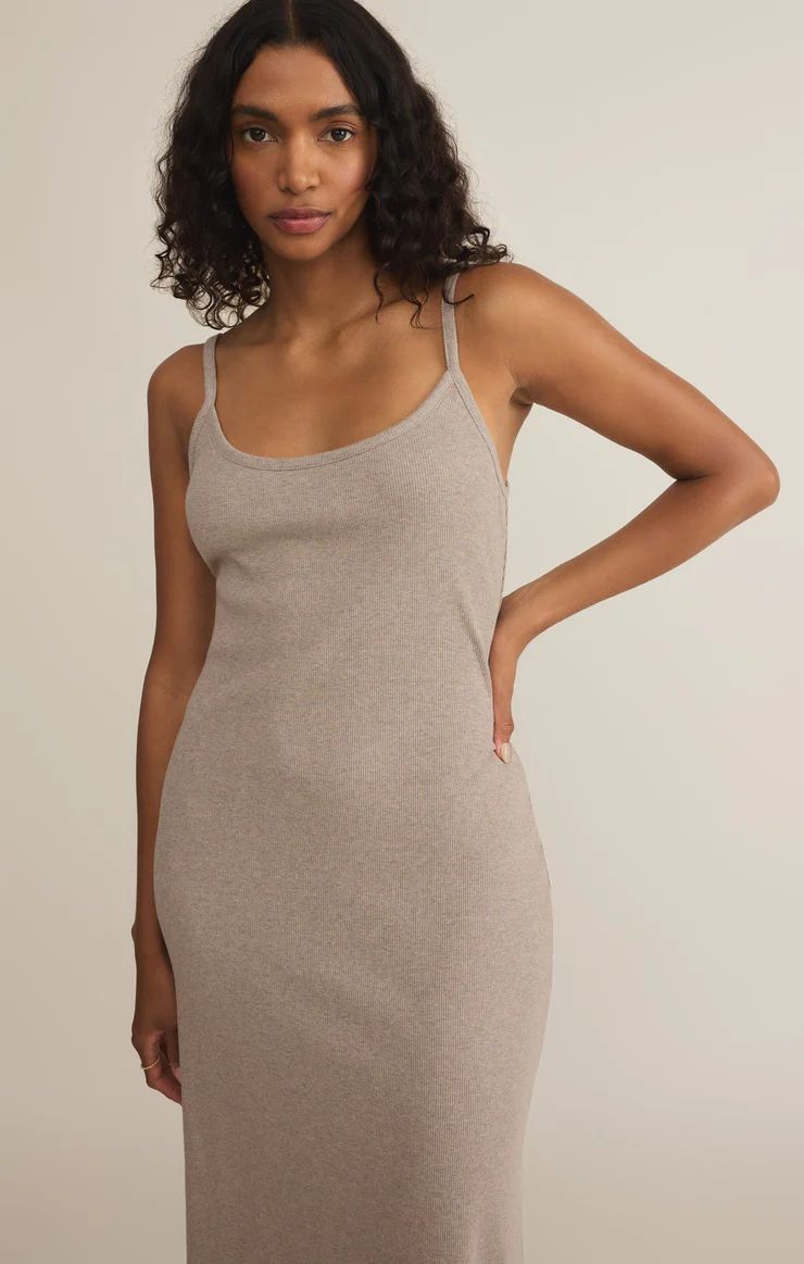 Waterfront Midi Dress, Color: Heather Taupe, Size: Xs