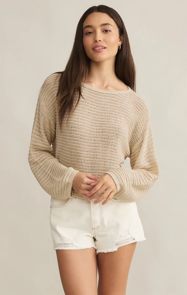 Riviera Crochet Top, Color: Natural, Size: Xs