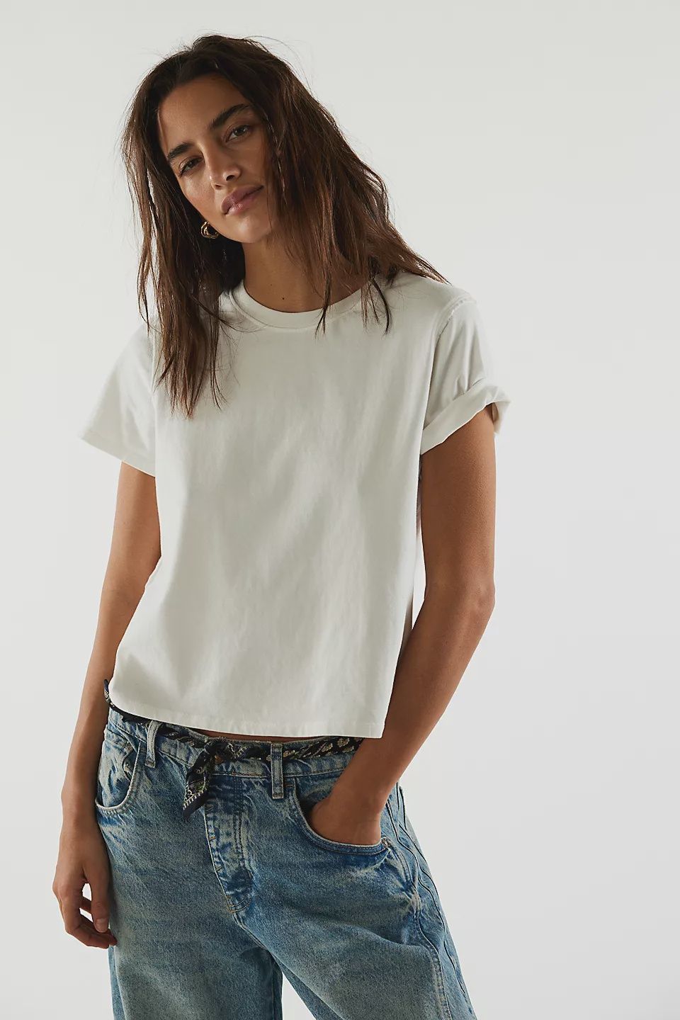 We The Free Everyday Tee, Color: Clean Ivory, Size: XS