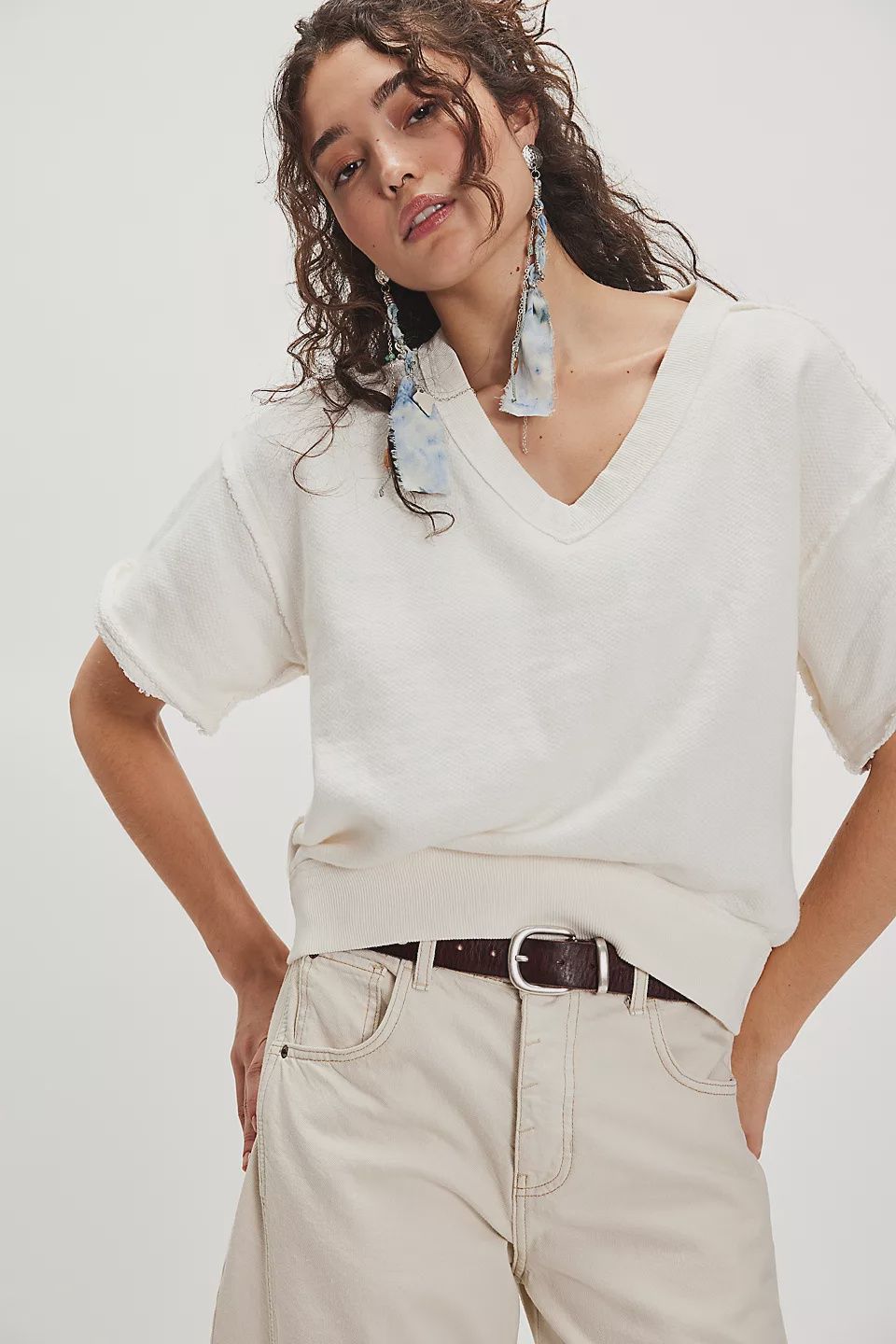 We The Free So Easy Sweatshirt, Color: Clean Ivory, Size: Xs