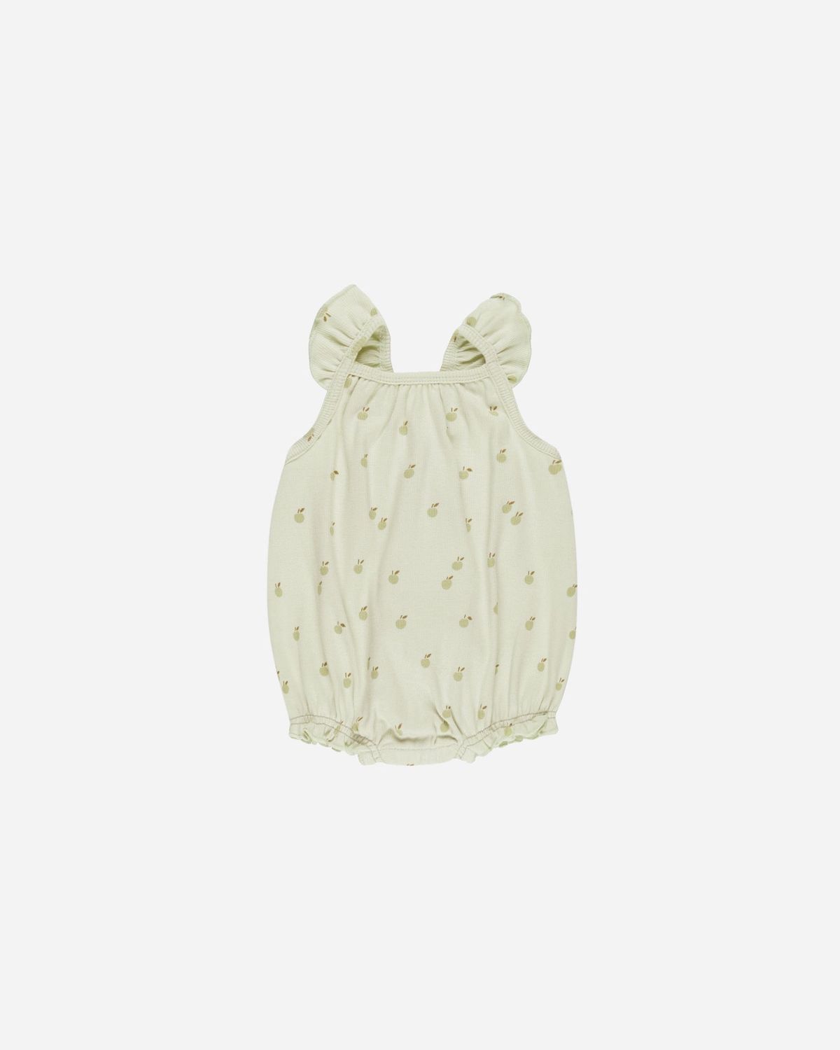 Ribbed Ruffle Romper, Color: Apples, Size: 0-3M