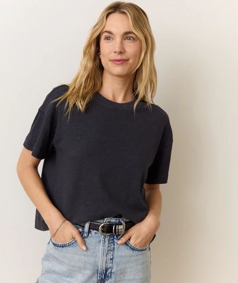 Sadie Vintage Slub Crop Tee