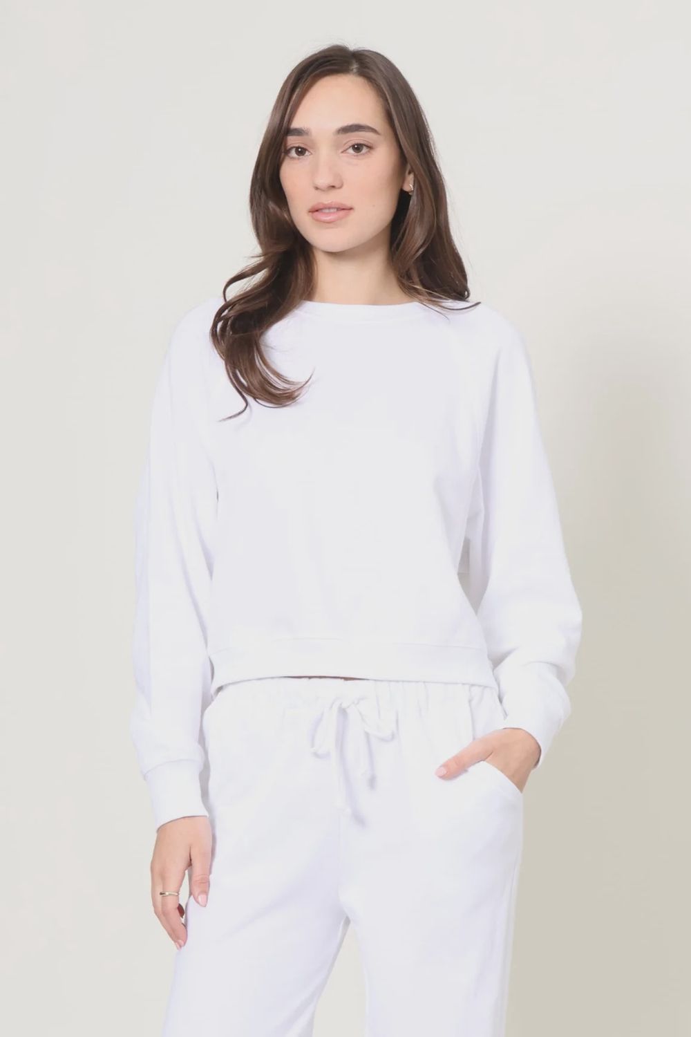 Reset Sweatshirt, Color: White, Size: XS