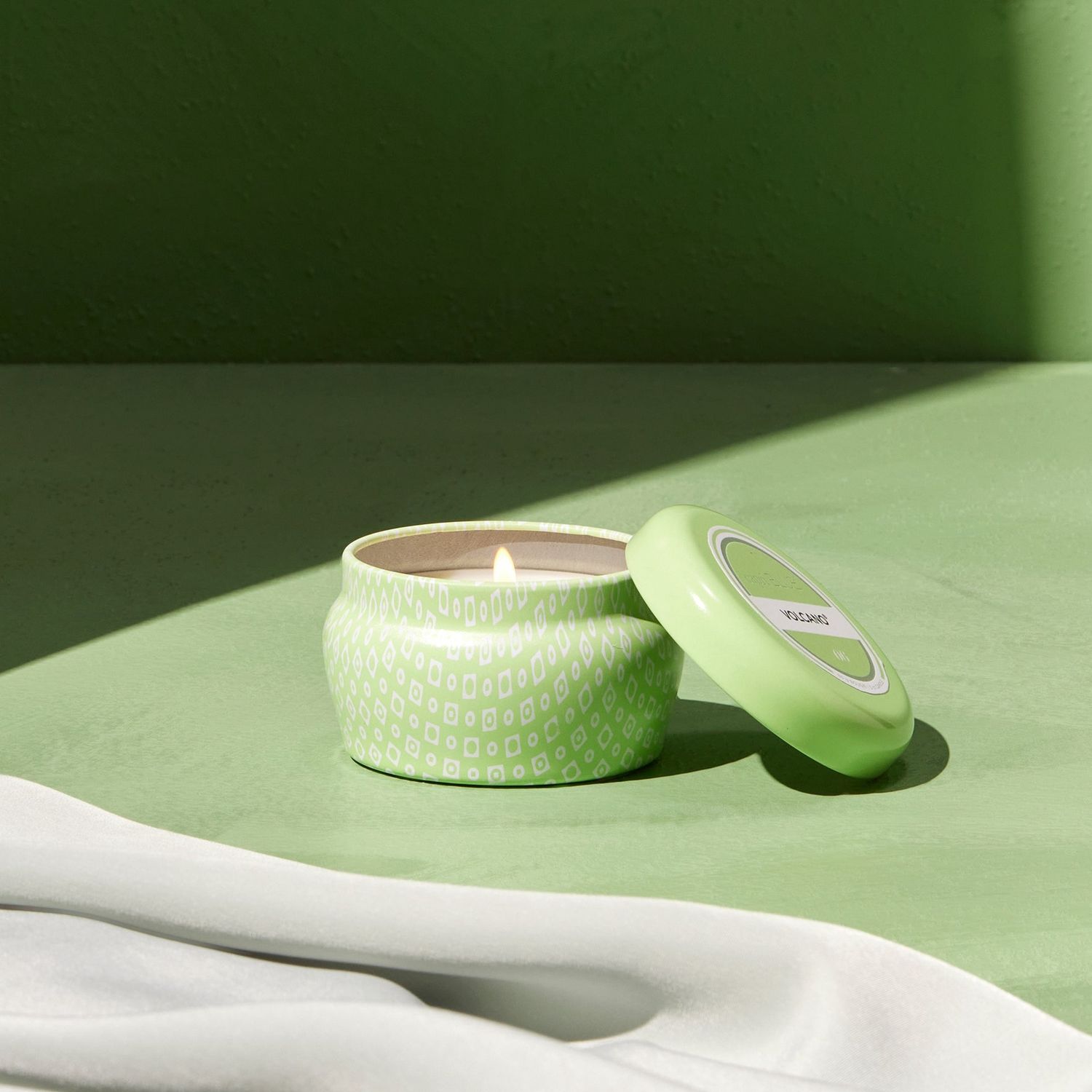 Volcano Iced Matcha Printed Mini Tin Candle, 3 oz