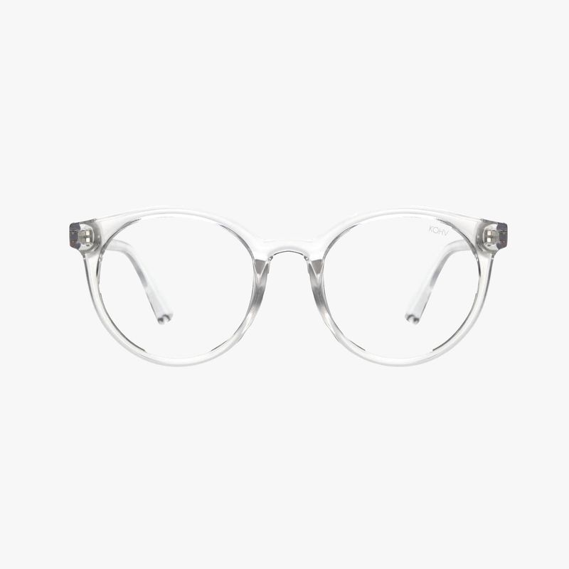 Heron Clear Blue Light Blocker Round Fashion Glasses