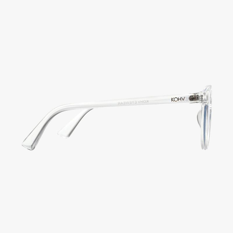Heron Clear Blue Light Blocker Round Fashion Glasses