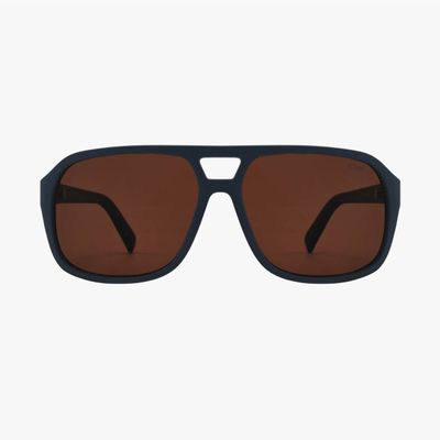 Summit Navy Polarized Square Trendy Aviator Sunglasses