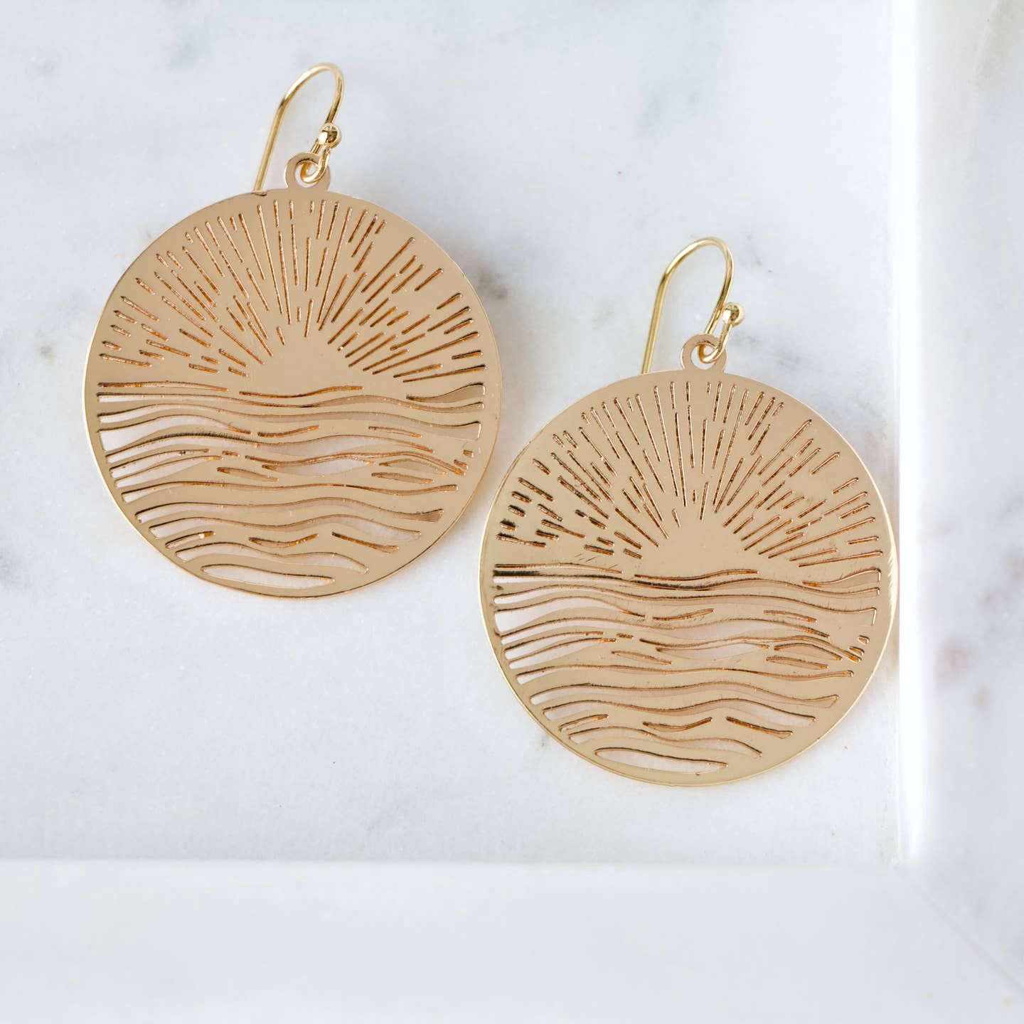 Ocean Sunshine Coin Earrings