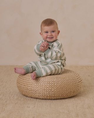 Relaxed Sweatshirt - Sage Stripe