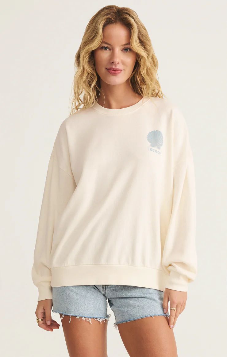 L’Ocean Sunday Sweatshirt, Color: Sea Salt, Size: S