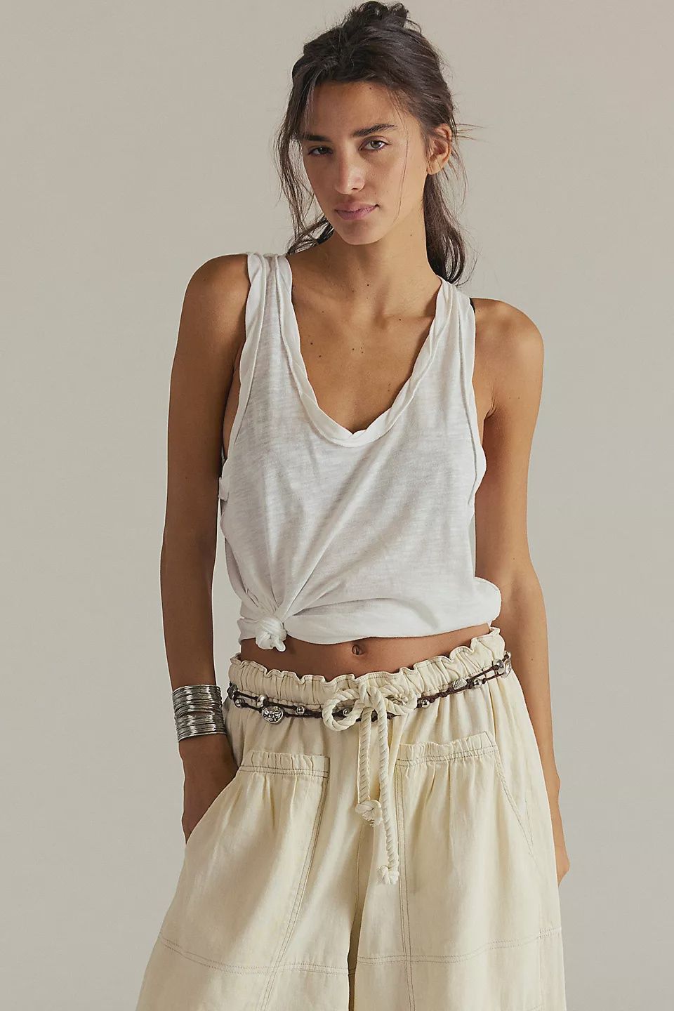 We The Free Easy Tank, Color: Clean Ivory, Size: XS