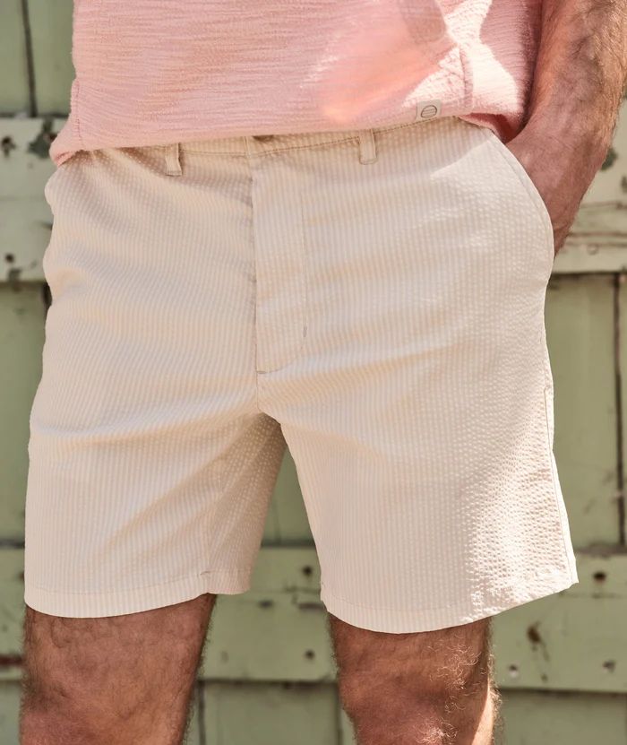 7” Hybrid Short - Striped, Color: Natural, Size: 30