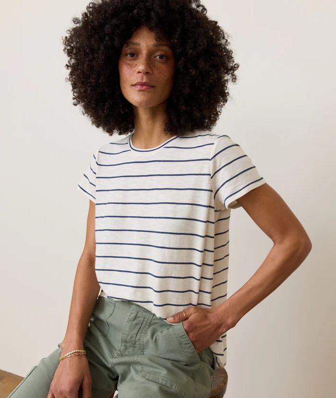 Striped Swing Crew Tee