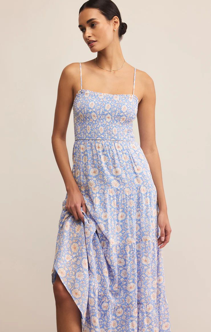 Balos Lima Floral Midi Dress, Color: Blue River, Size: Xs