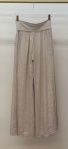 Fold Over Waist Palazzo Linen Pant, Size: XS, Color: Beige