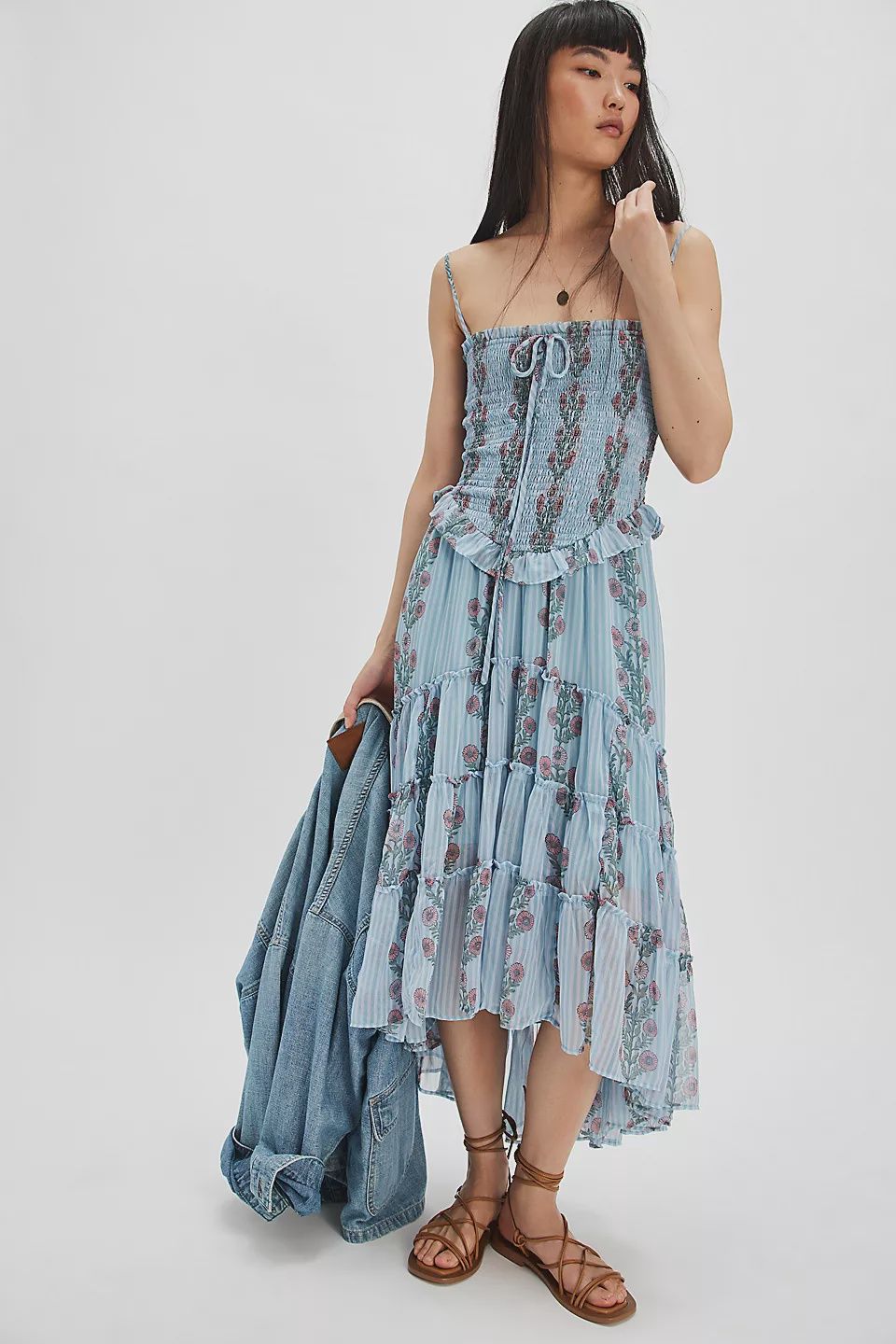Alejandra Midi Dress, Size: Xs, Color: Cloud Blue Combo