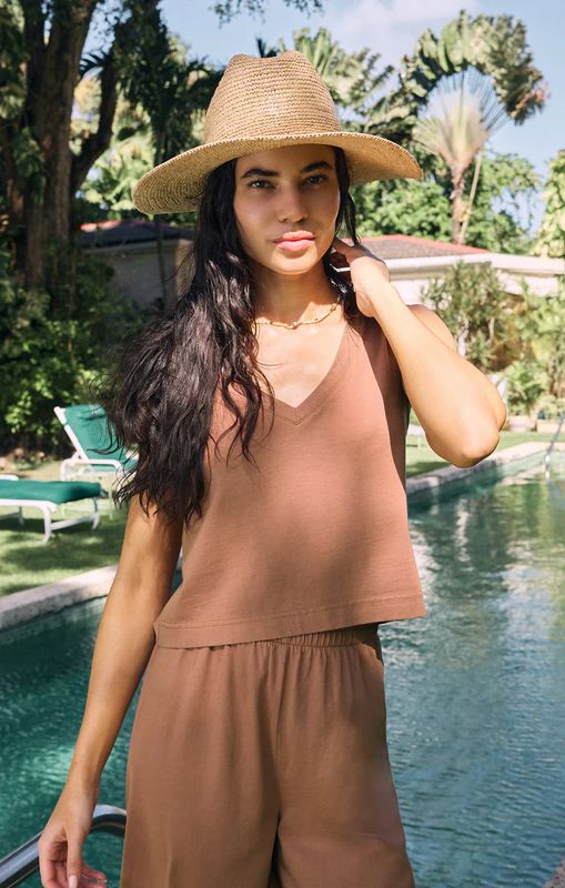 Sloane V-Neck Cotton Jersey Top