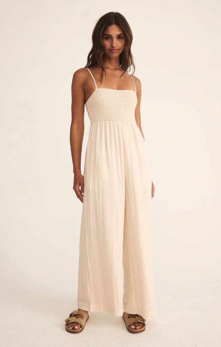 Beachside Jumpsuit, Color: Sea Salt, Size: Xs