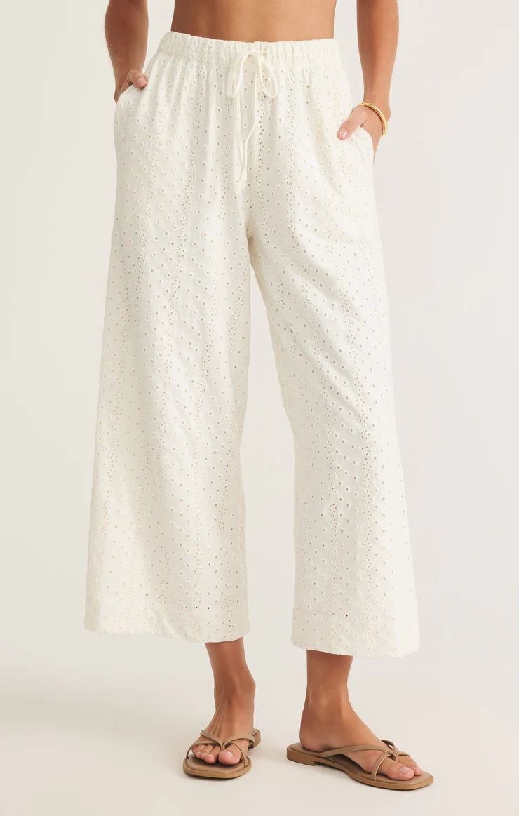 Romi Knit Eyelet Pant, Color: White, Size: Xs
