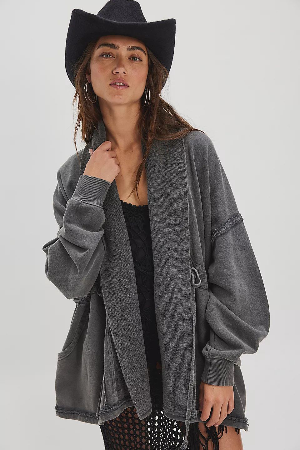 Boothbay Sweatshirt, Color: Washed Black, Size: XS