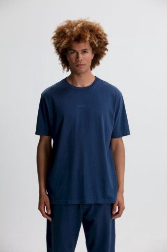 Embroidered Logo Tee, Colour: Ocean, Size: M