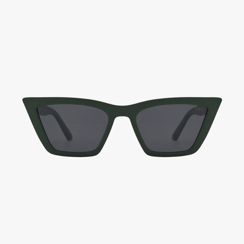 Bay Olive Green Polarized Women&#39;s Cat Eye Fashion Sunglasses