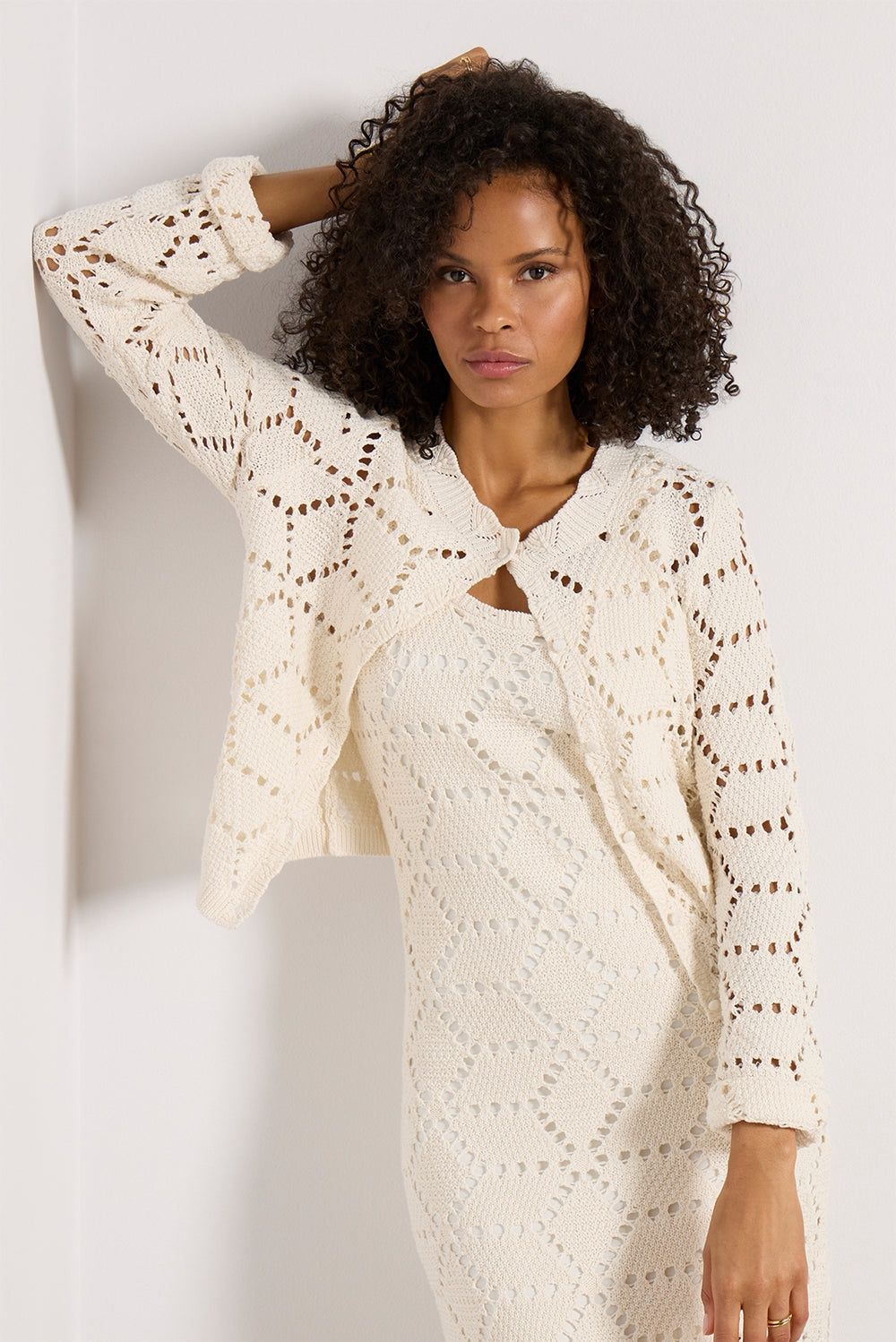 Rosalyn Sweater Cardigan, Color: Crystal, Size: Xs