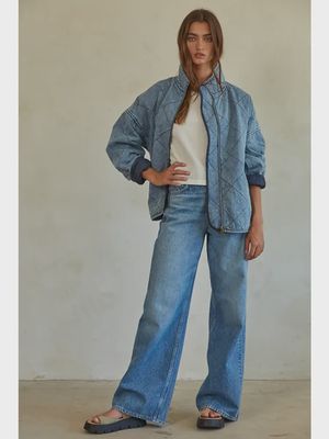 Woven Denim Cotton Medium Washed Jacket