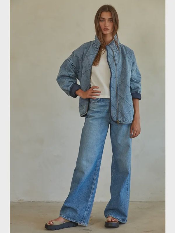 Woven Denim Cotton Medium Washed Jacket