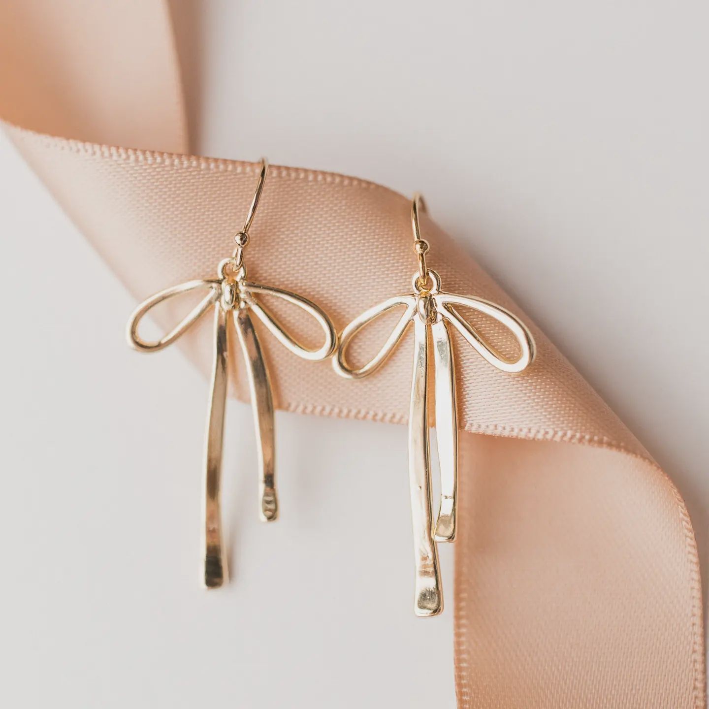 Gold Bow Earrings