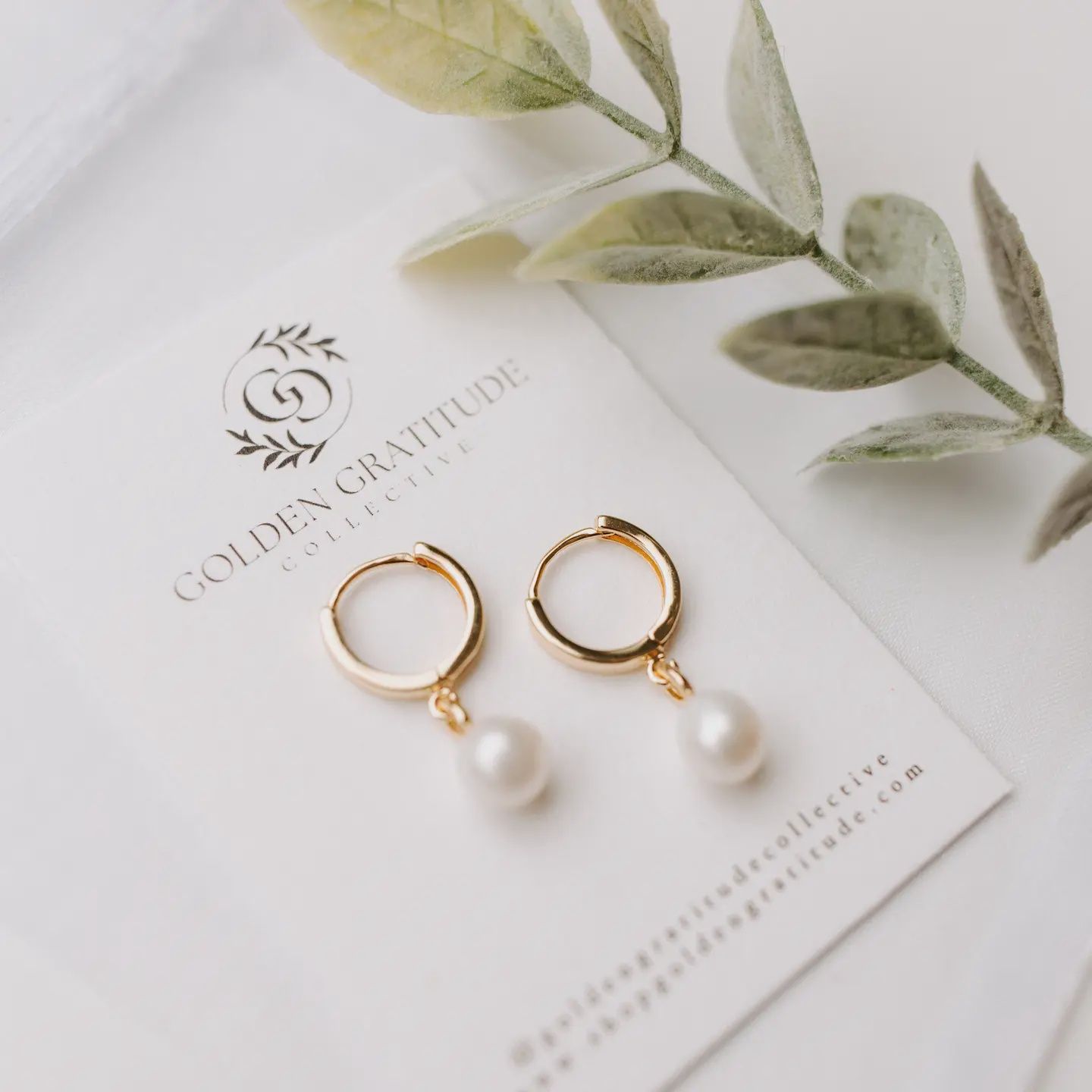 Pearl Huggie Earrings
