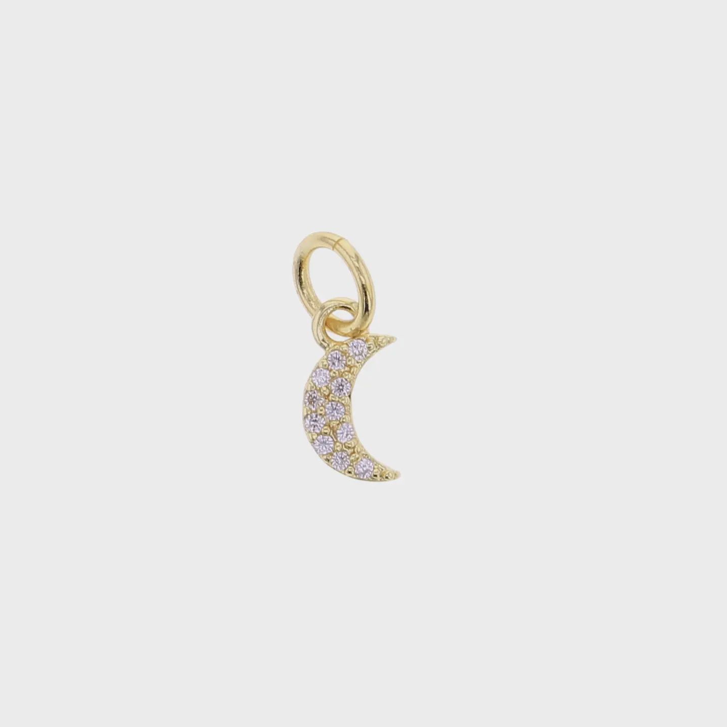 Cz Moon Charm