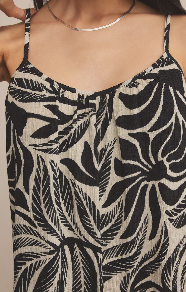 Flared Palm Jumpsuit, Color: Black, Size: Xs
