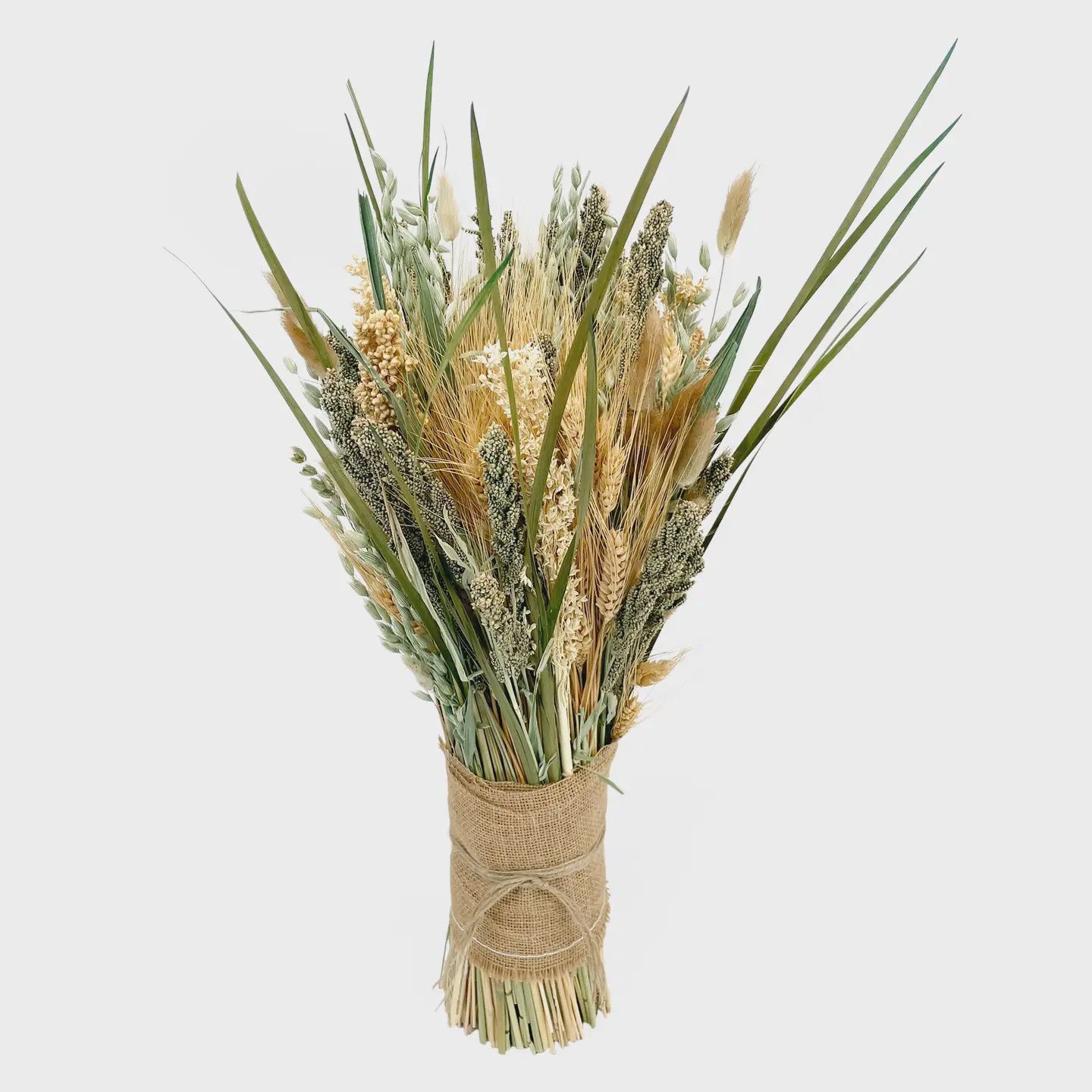 Green &amp; Natural Grains Sheaf Centerpiece