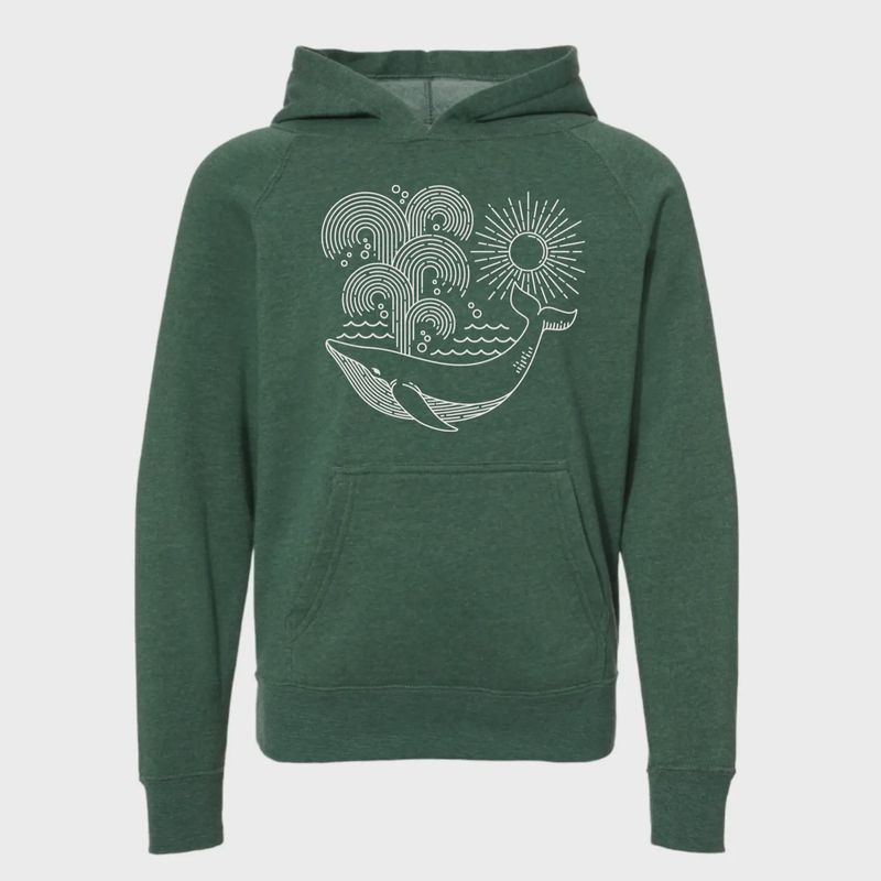 Whale Hoodie - Green