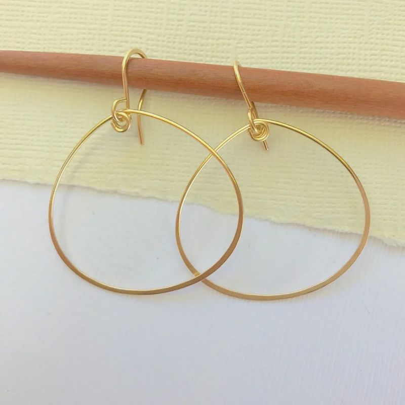 Gold Fill Swinging Petal  Earring