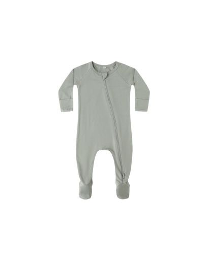 Bamboo Zip Footie - Fern