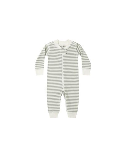 Zip Long Sleeve Sleeper - Fern Stripe