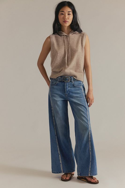 We The Free On The Edge Selvedge Wide-Leg Jeans