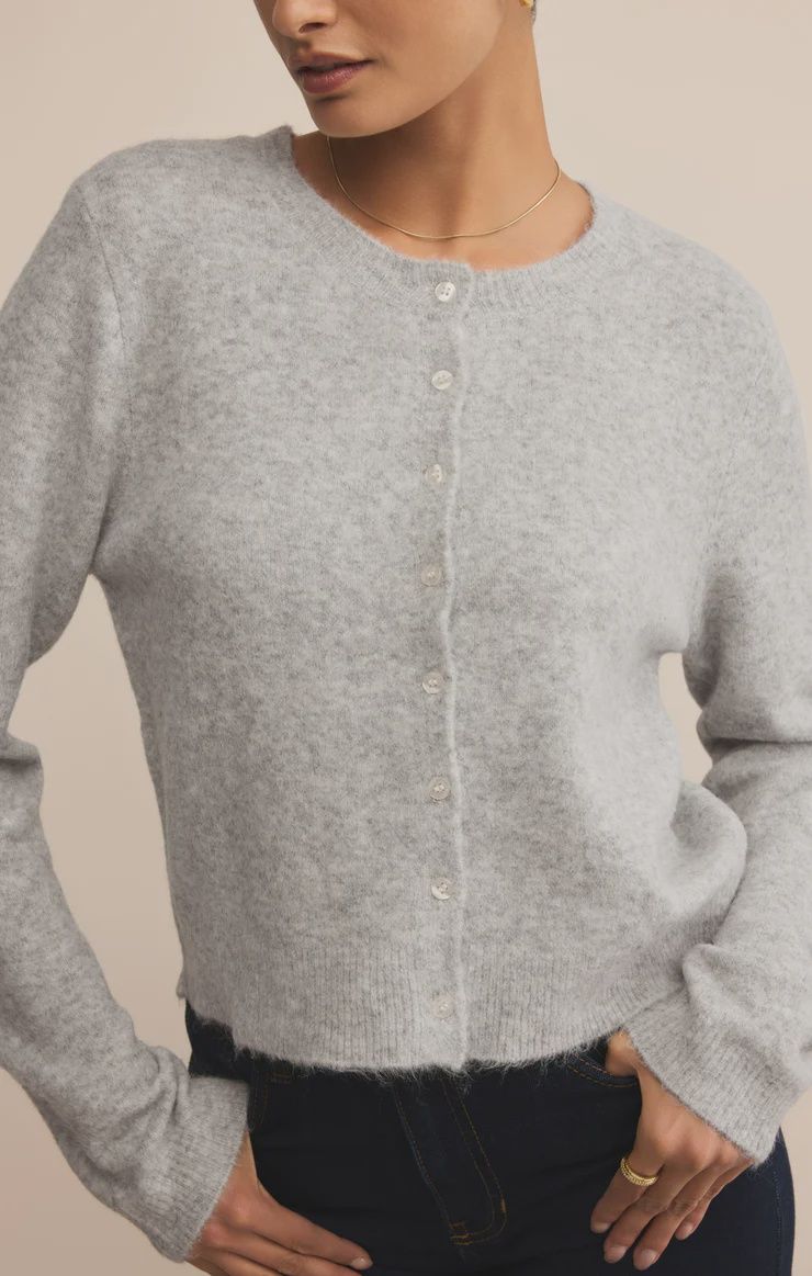 Medina Cozy Cardigan, Color: Light Heather Grey, Size: Xs